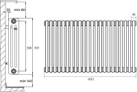 Радиатор стальной Rifar Tubog TUB 3037-22 белый