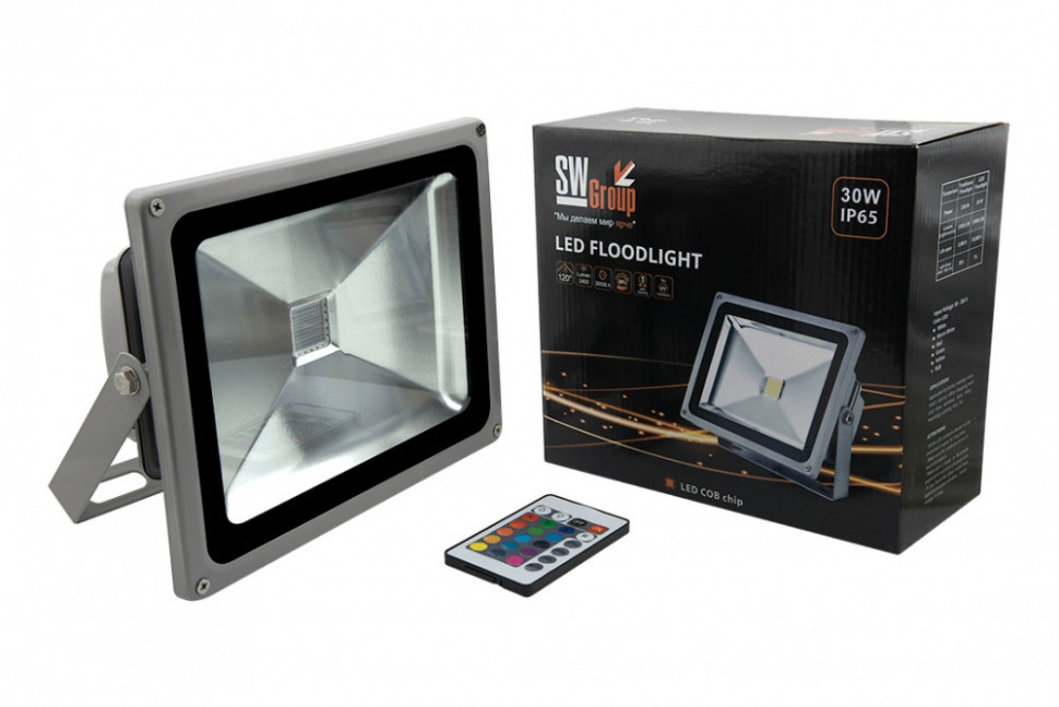 Прожектор уличный FL-COB-30-RGB SWG