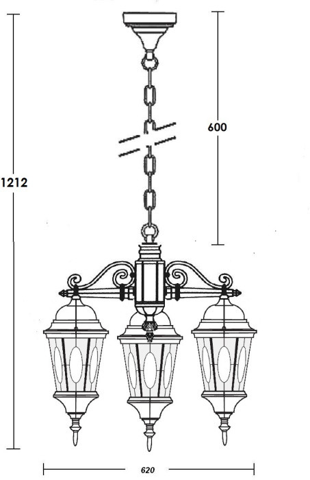 Уличный светильник подвесной ASTORIA 2M 91470M/3 Bl овал Oasis Light