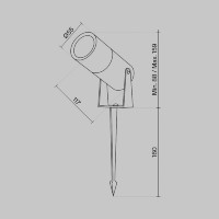 Ландшафтный светодиодный светильник Maytoni Outdoor Bern O050FL-L5W3K Ландшафтный светодиодный светильник Maytoni Outdoor Bern O050FL-L5W3K