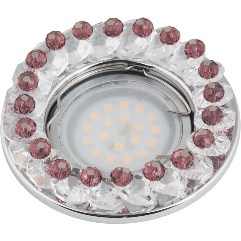 Точечный светильник Peonia DLS-P115 GU5.3 CHROME/CLEAR+PURPLE Fametto