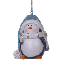 Фигурка декоративная подвесная "Пингвин",  L5 W5 H6,5 см, 2в.