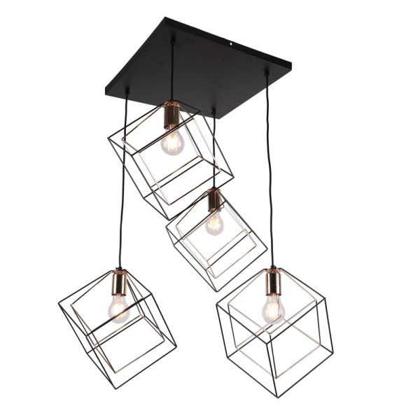 Подвесной светильник  MD.0830-4-P BK+FGD Imex