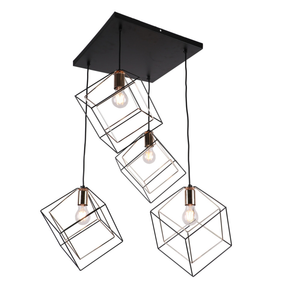 Подвесной светильник  MD.0830-4-P BK+FGD Imex