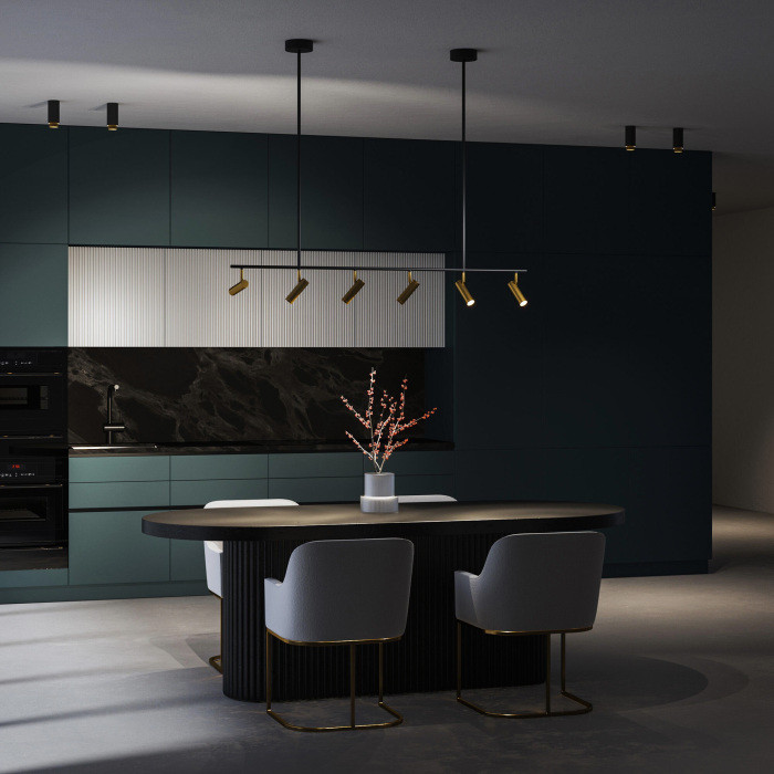 Спот Barre 20252/6 LED черный/латунь Eurosvet