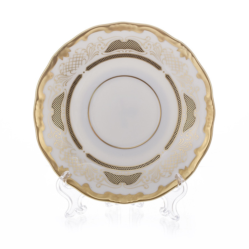 Набор блюдец 15см.6шт."Симфония золотая"