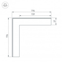 Коннектор L-образный внешний Arlight SL-Linia32-Fantom 030096 Коннектор L-образный внешний Arlight SL-Linia32-Fantom 030096