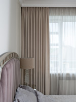 Портьера Silky на подкладе 275х260см бежевая