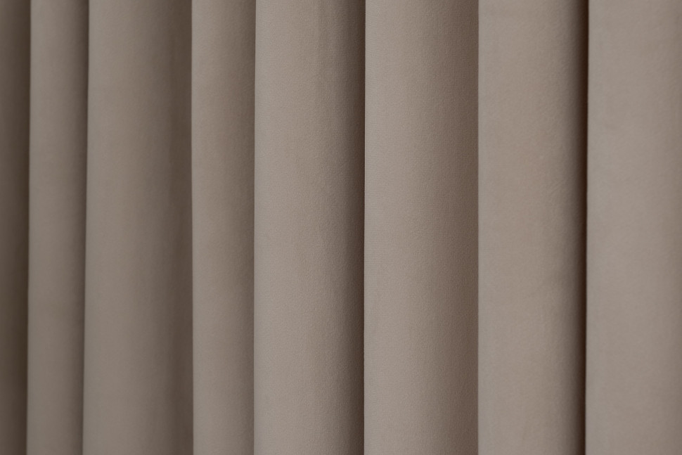 Портьера Silky на подкладе 275х260см бежевая