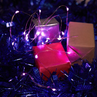 Светодиодная гирлянда Feron Линейная Роса на батарейках 2*AA розовая CL570 48602