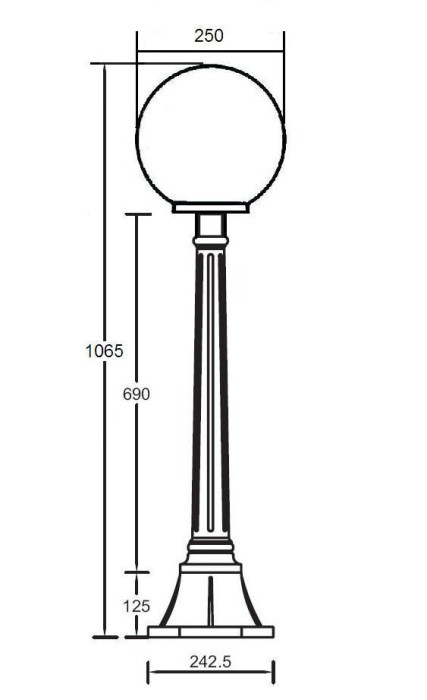 Наземный фонарь  88207S Bl Oasis Light