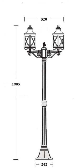Наземный фонарь LUCERNA 84808A/02 Bl Oasis Light