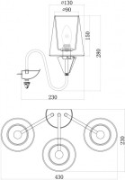 Бра Florero MOD078WL-03CH Maytoni Бра Florero MOD078WL-03CH Maytoni