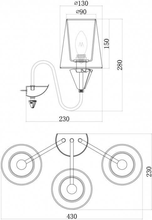 Бра Florero MOD078WL-03CH Maytoni