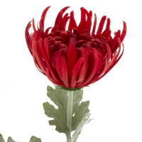 Цветок искусственный "Хризантема" (Real Touch), L20 W20 H78 см