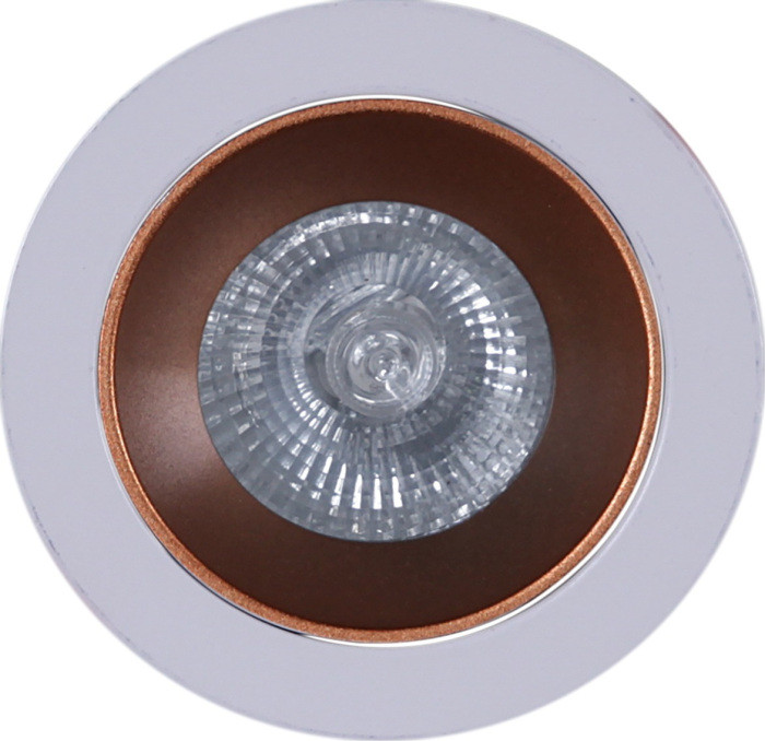 Точечный светильник  16085-9.0-001PT MR16 WT+ROSE GD Reluce