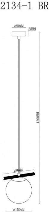 Подвесной светильник Golden 2134-1 BR iLamp