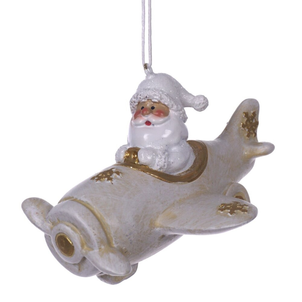 Фигурка декоративная подвесная "Снеговик/Дед Мороз",  L10 W8,5 H7 см, 2в.