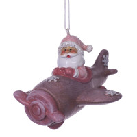 Фигурка декоративная подвесная "Снеговик/Дед Мороз",  L10 W8,5 H7 см, 2в.