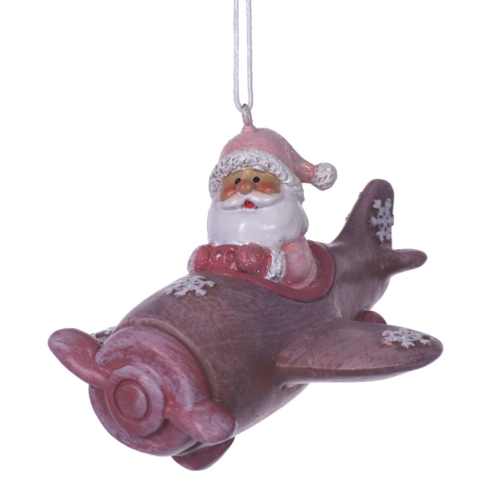 Фигурка декоративная подвесная "Снеговик/Дед Мороз",  L10 W8,5 H7 см, 2в.