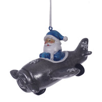 Фигурка декоративная подвесная "Снеговик/Дед Мороз",  L10 W8,5 H7 см, 2в.