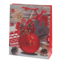 Пакет подарочный (бумага 210г/м2, блок микс 12шт), L26 W10 H32 см, 4в.