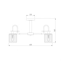 Потолочная люстра Eurosvet Tenia 70090/5 графит