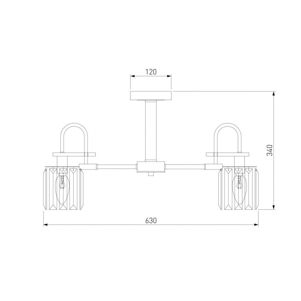 Потолочная люстра Eurosvet Tenia 70090/5 графит