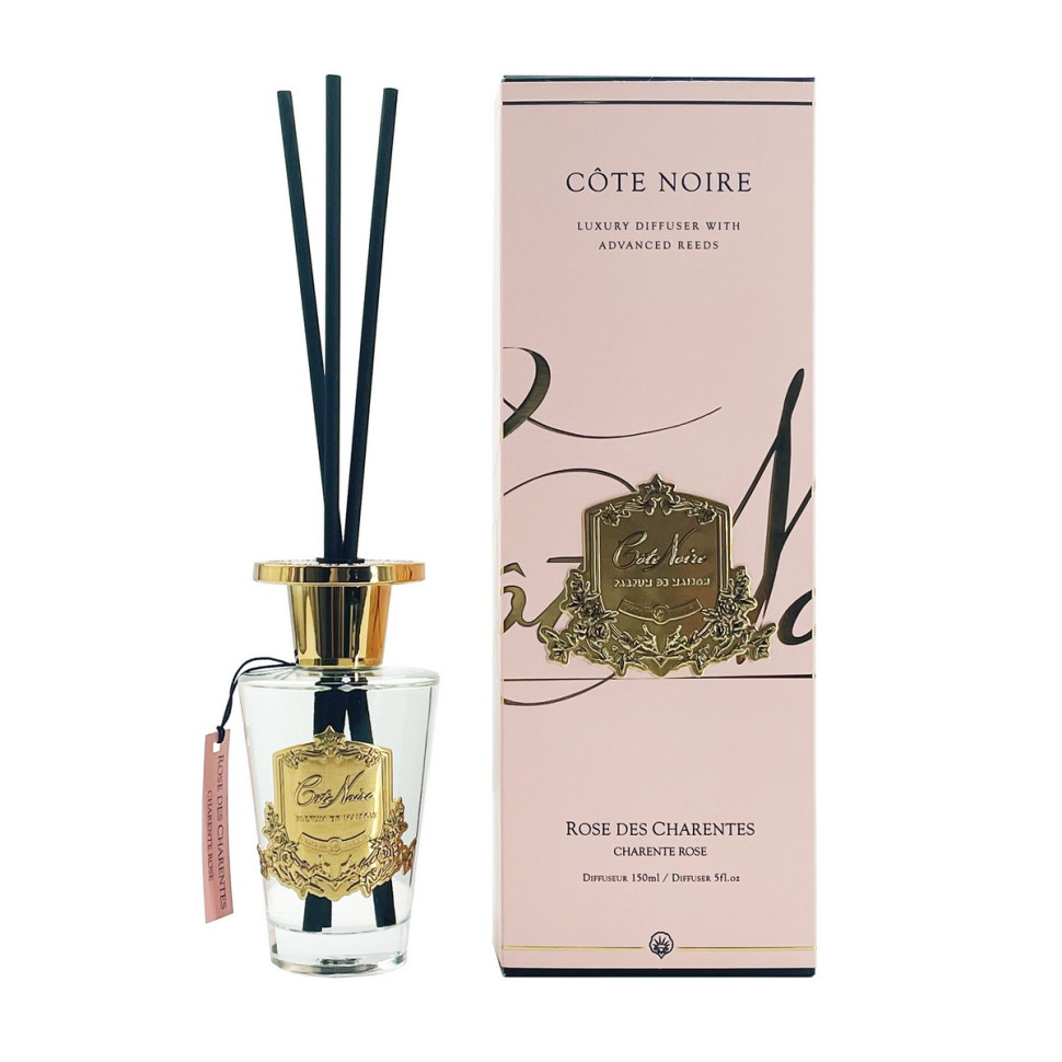 Диффузор 150мл."Charente Rose" золотой