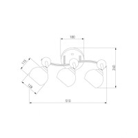 Подвесная люстра Eurosvet 9643/3 алюминий/белый