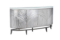 Комод серебристый с дверцами Комод серебристый с дверцами