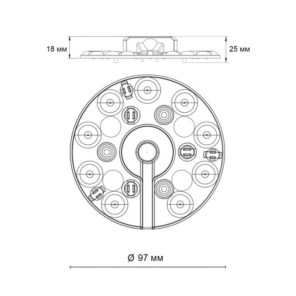 Светодиодный модуль с драйвером и рассеивателем Novotech Vax 12Вт 357732