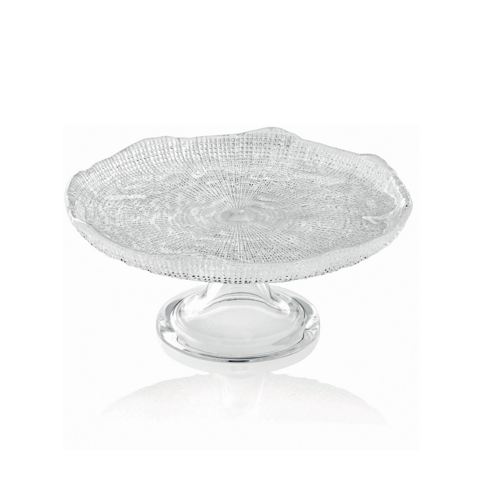 Тортница н/н 25см."Diamante" прозрачная IVV