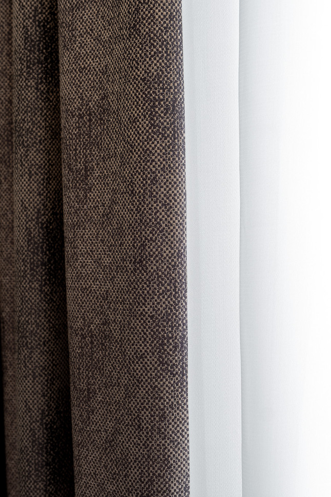 Портьера FIJI 275х260см коричневая