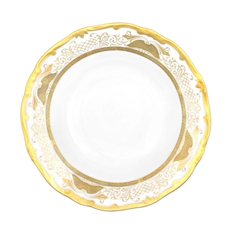 Набор глубоких тарелок 22см.6шт."Симфония золотая"