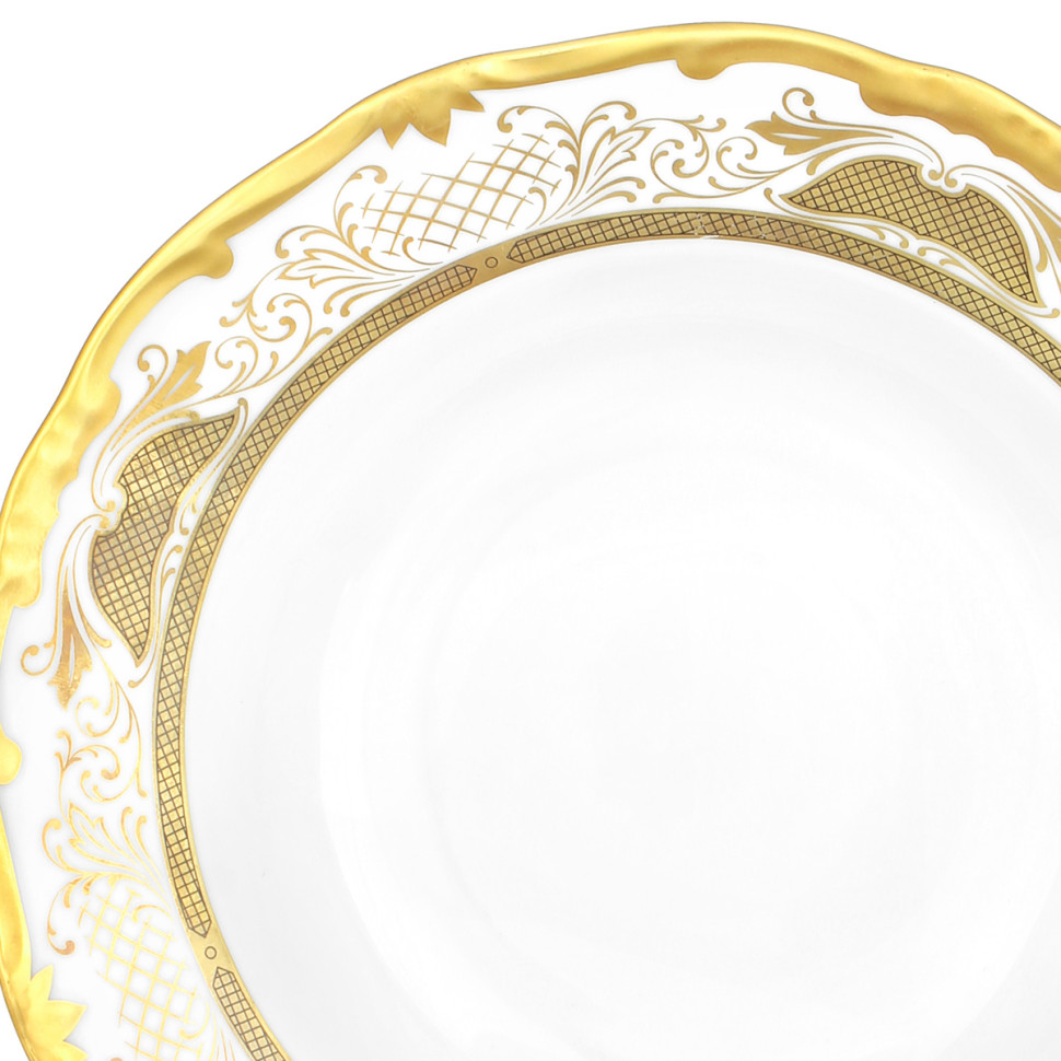 Набор глубоких тарелок 22см.6шт."Симфония золотая"