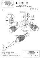 Потолочная люстра Cyclone 54917-3 Globo Потолочная люстра Cyclone 54917-3 Globo