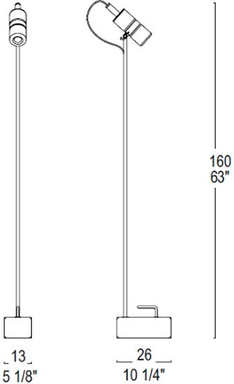 Торшер SHAKER 0004119 Leucos