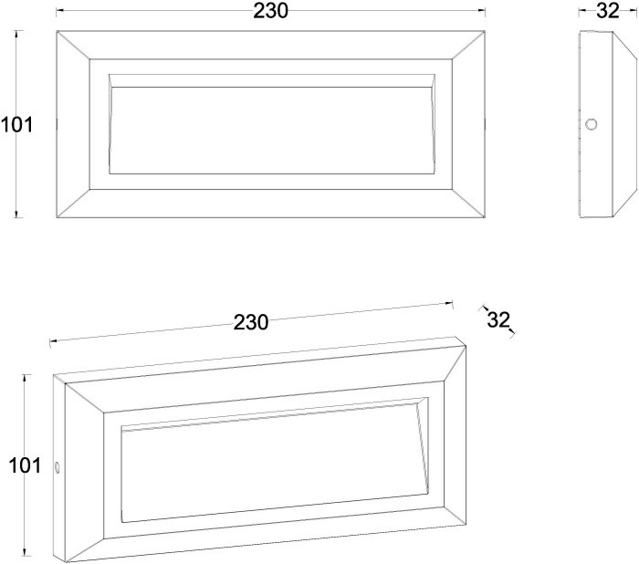 Настенный светильник уличный Встраиваемые светильники c LED W1916 Gr Oasis Light