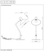Настольная лампа Lucide Pepijn 05528/01/30 Настольная лампа Lucide Pepijn 05528/01/30