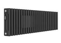 Стальной трубчатый радиатор Kohr Heim 3030/24 секции с боковым подключением 3/4 черный