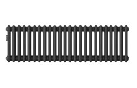 Стальной трубчатый радиатор Kohr Heim 3030/24 секции с боковым подключением 3/4 черный