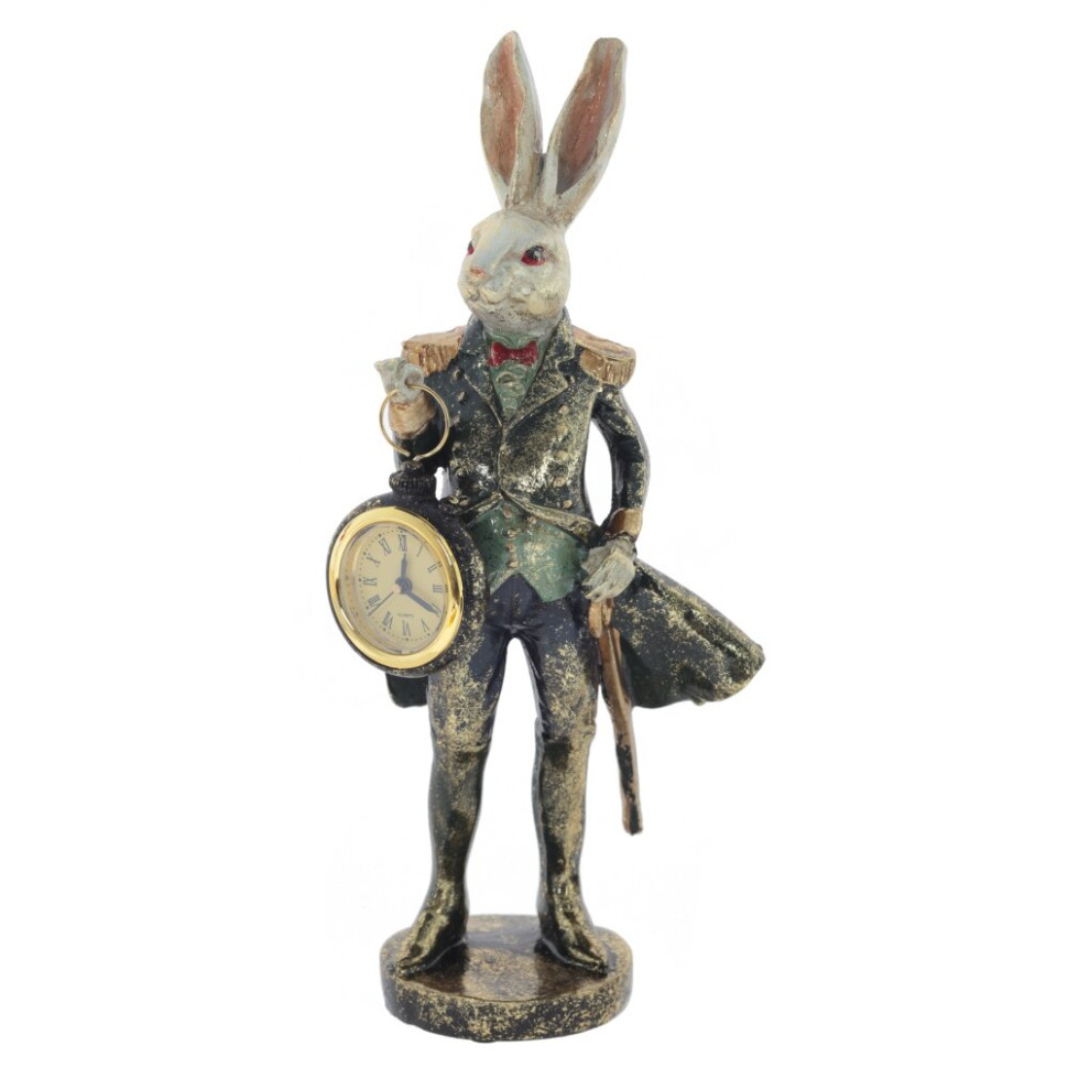 Фигурка декоративная "Кролик" с часами, L13,5 W11 H30,5 см