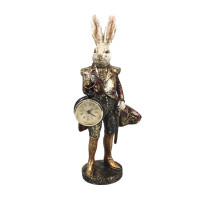 Фигурка декоративная "Кролик" с часами, L13,5 W11 H30,5 см