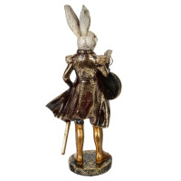 Фигурка декоративная "Кролик" с часами, L13,5 W11 H30,5 см