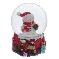 Фигурка декор в стекл шаре "Снеговик", D6 см, L6,5 W6,5 H8,5 см, 2в.
