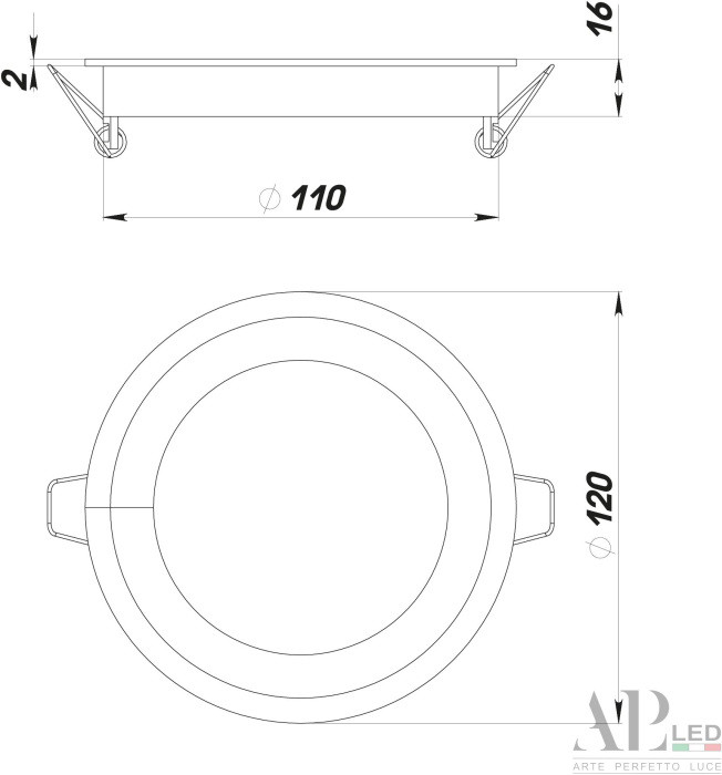Точечный светильник Ingrid 3322.LDY9016/9W/6K APL LED