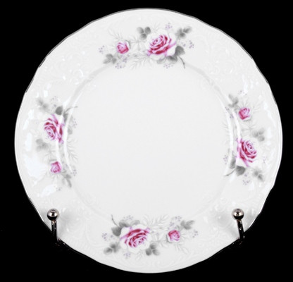 Набор тарелок 17см.6шт."Роза серая платина 5396021" Bernadotte