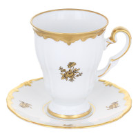 Набор для капучино 260мл на 1перс.2пред."Роза золотая"