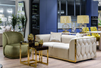 Диван Bern двухместный велюровый бежевый Диван Bern двухместный велюровый бежевый